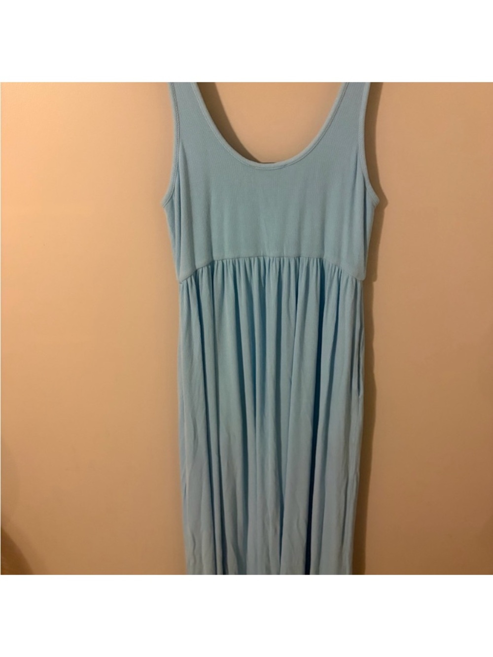 Hatch Maternity Wave Blue Softest Ribbed Nursing Tank Dress - Picture 5 of 5